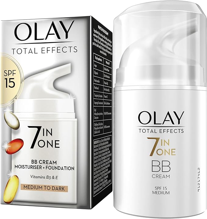 Olay Total Effects 7in1 BB Cream Medium To Dark Face Cream With SPF15 and Niacinamide 50ml - Image 2