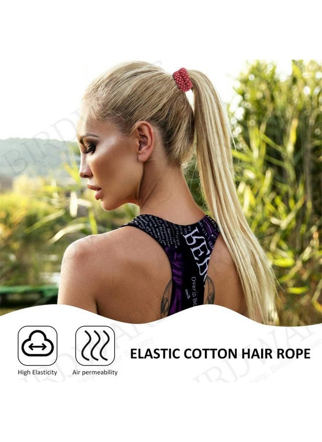 BIRDWARE - BIRDWARE Black Hair Ties for Women Girls, Seamless Thick Black Hair Band, Multi color Elastic Hair Ties No Damage Ponytail Holder (12Pc Tyre Ring) - Image 1