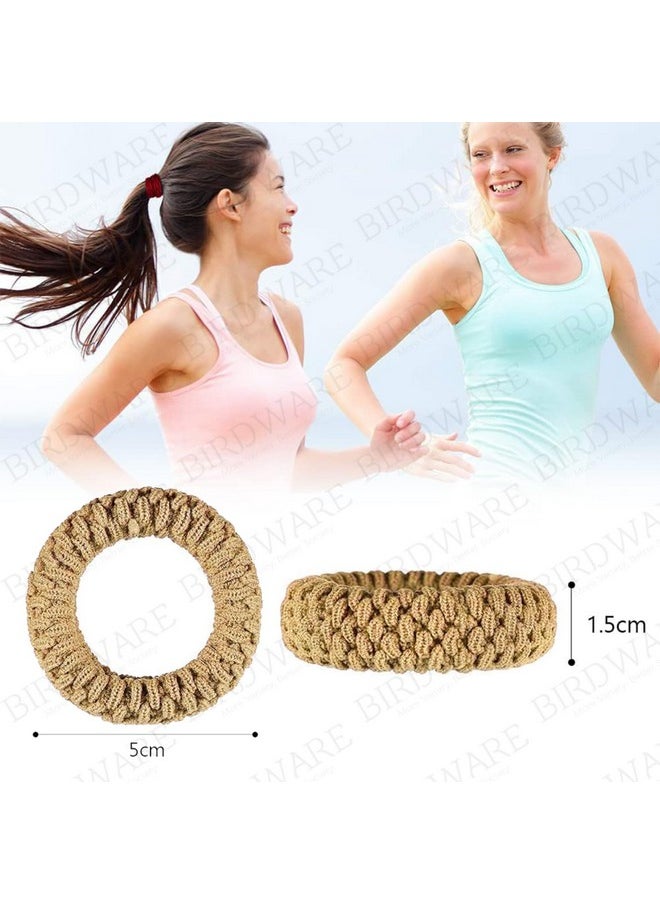 BIRDWARE - BIRDWARE Black Hair Ties for Women Girls, Seamless Thick Black Hair Band, Multi color Elastic Hair Ties No Damage Ponytail Holder (12Pc Tyre Ring) - Image 1