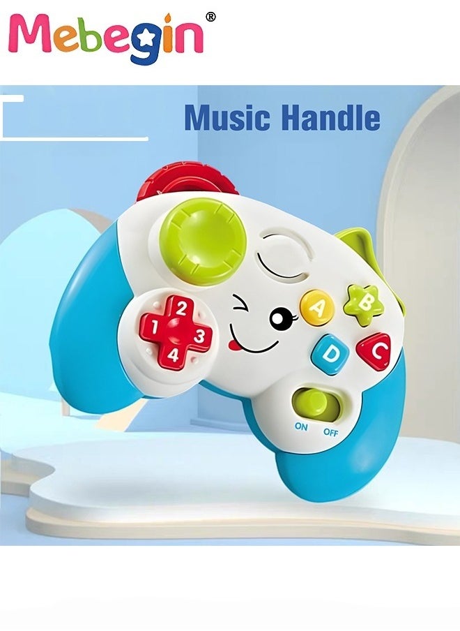 Baby Sensory Toy Set, Fun Interactive Play Toys with joystick and Adjustable Button, Multifunctional Learn Controller Pretend Game with Music and Lights, Creative Educational Toys, 2 AA Batteries(Not Included)
