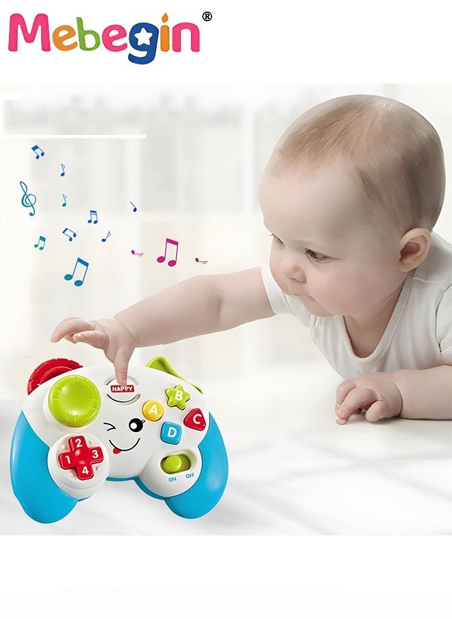 Baby Sensory Toy Set, Fun Interactive Play Toys with joystick and Adjustable Button, Multifunctional Learn Controller Pretend Game with Music and Lights, Creative Educational Toys, 2 AA Batteries(Not Included)