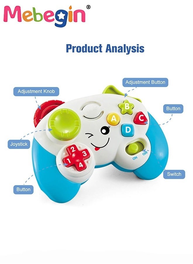 MEBEGIN Baby Sensory Toy Set, Fun Interactive Play Toys with joystick and Adjustable Button, Multifunctional Learn Controller Pretend Game with Music and Lights, Creative Educational Toys, 2 AA Batteries(Not Included)  - Image 3