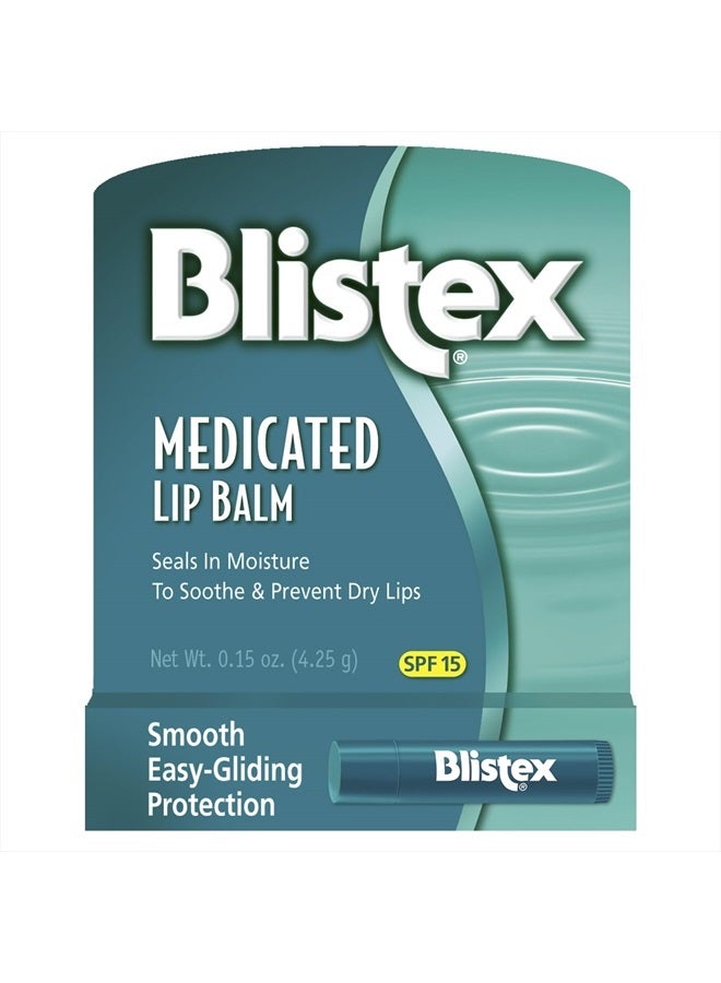 Blistex Medicated Lip Balm, 0.15 Ounce, (Pack of 24) – Prevent Dryness & Chapping, SPF 15 Sun Protection, Seals in Moisture, Hydrating Lip Balm, Easy Glide Formula for Full Coverage - Image 1