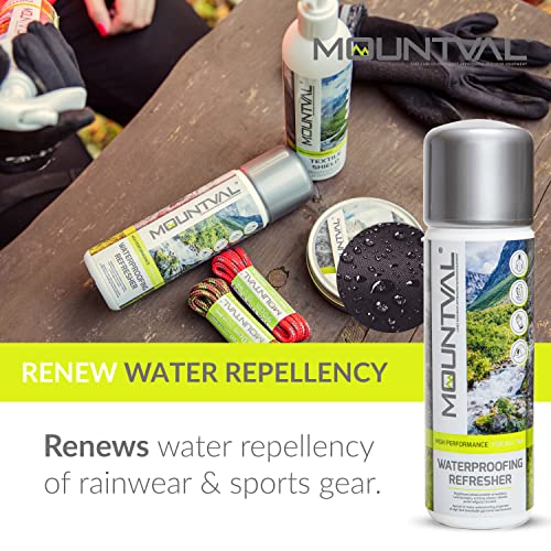 Mountval Wet Weather Clothing Care Set, Mountval Wash & Care (315ml), Mountval Waterproofing Refresher (300ml), Protection for Technical and Wet Weather Clothing, Equipment & Hiking Gear incl. GORE-TEX - Image 3