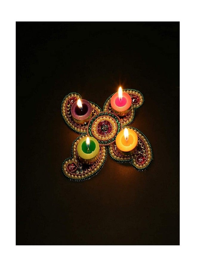 PANCIKAA Colored Wax Tea Light Candles Unscented (Multicolor, Pack of 50) - Image 4
