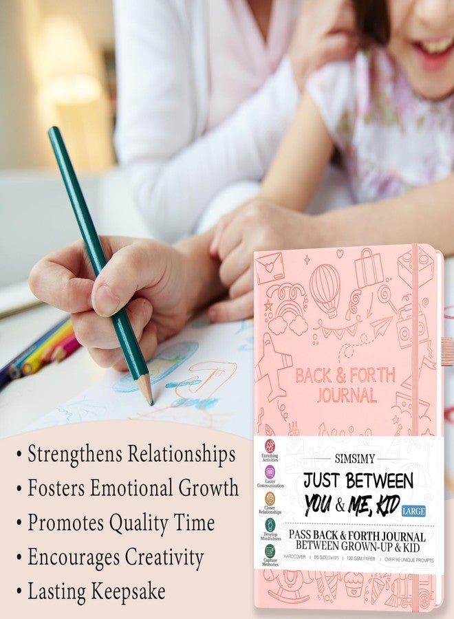 SIMSIMY Just Between You & Me Kid Journal - Pass Back and Forth Journal for Grown-Up & Kid/Parent & Child to Strengthen Bond, Build Communication, and Share Memories, Interactive Writing Prompts for Kids & - Image 3
