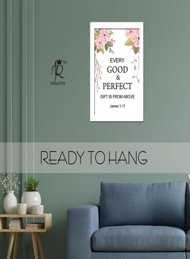 AR Creative Every Good Bible Verse Wall Photo Framed Wall Poster, Bible Quotes Print with Frame, Home (13.6 inch x 10.2 inch) Multicolor (White Frame) - Image 3