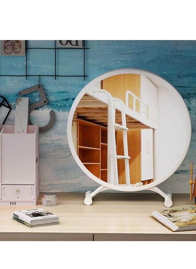 Vparty - 18" LED Round Mirror with Adjustable Touch Controls – 3-Color Lighting for Makeup, Skin Care, Personal Grooming, Vanity Mirror, Clear Reflection, Dimmable LED Lights, Ideal for Bathroom, Bedroom, and Beauty Routine - Image 1