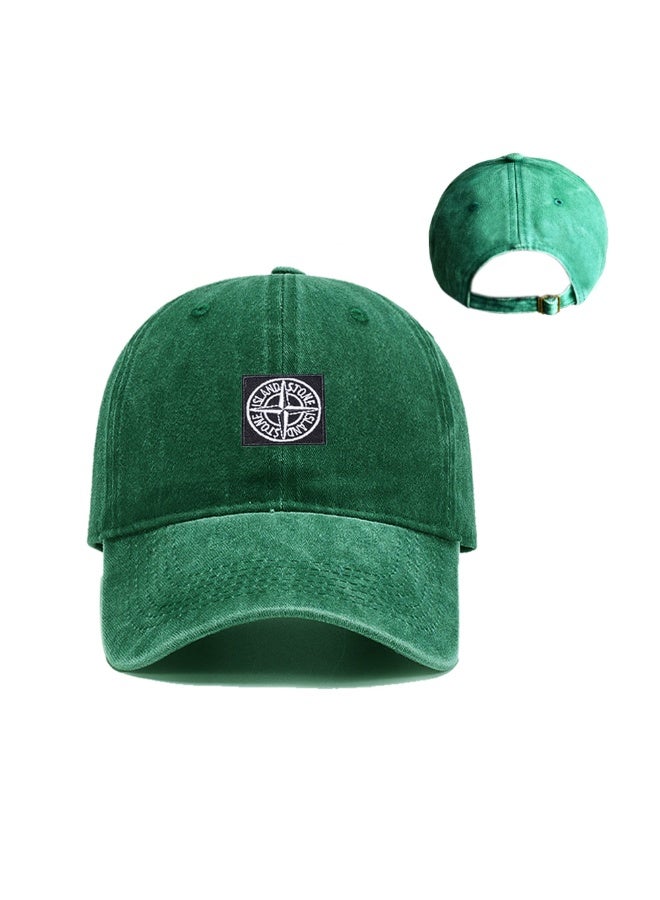 Stone Island Vintage Washed Green Dad Hat Adjustable Baseball Cap