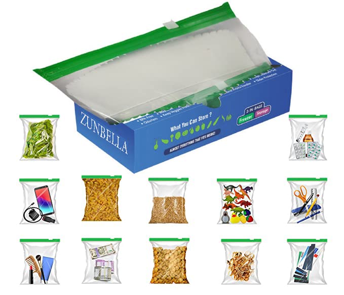 VONITY Zip Bags Fridge Storage Bags Vegetables Bags Fridge Organizer Pack of for Fridge Food Cover Microfiber Reusable Bag Multipurpose Zipper Bag for Fruits and Vegetables Assorted pack of 20 - Image 3