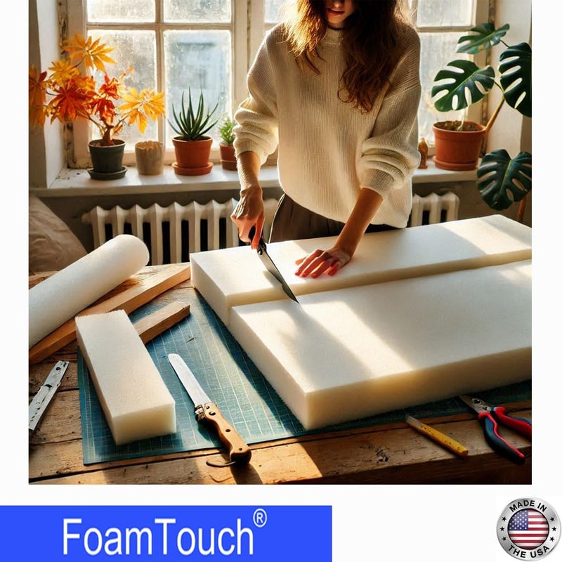 FoamTouch High Density Upholstery Foam (1" x 24" x 72"), 1.79LB Density-45LB ILD, Made in USA â€“ Ideal for Couch Cusions, Chair Cushions, Bench Cushions and Varity of Upholstery Projects - Image 4