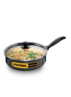 FUTURA Curry Pan Non Stick Saute Pan With Glass Lid Deep Pan For Frying 3.25 Litre  - Image 1