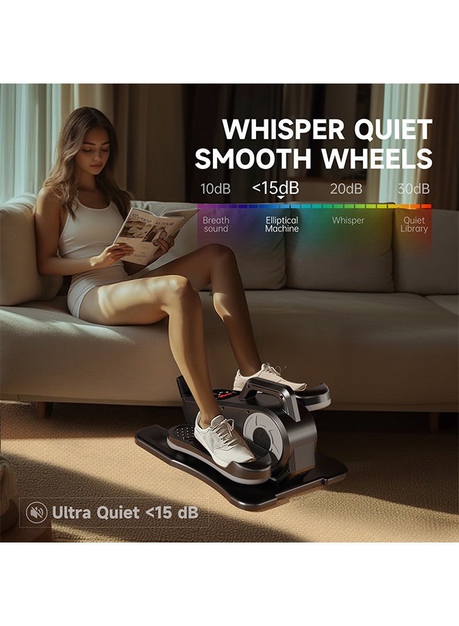 HaHaHai Under Desk Elliptical Machine,Electric Walking Machine,Leg Exercise Machine Elderly Rehabilitation Training Equipment,Foot Pedal Machine Exercise Leg Exerciser, Quiet and Portable, Stroke and Hemiplegia Rehabilitation Elliptical Stepper with Remote Control and 12 Adjustable Speeds - Image 3