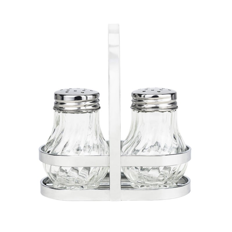 Cuisine Art Soda Lime Glass Salt Set with Stand, 50ml, 2 Pieces, Transparent - Image 5