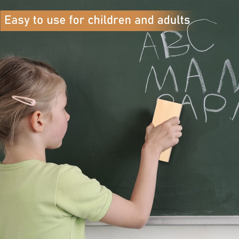 Marspark Felt Campus Style Erasers, Cleaner Dusters Felt Chalkboard Eraser for Kids Wood Chalk Eraser for Chalkboard Cleaners Dusters for Markers White Black Boards Paint School Students Teachers (12) - Image 4