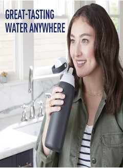 BRITA Brita Insulated Filtered Water Bottle with Straw, Reusable, BPA Free Plastic, Carbon, 26 Ounce  - Image 4