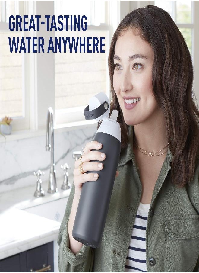 BRITA Brita Insulated Filtered Water Bottle with Straw, Reusable, BPA Free Plastic, Carbon, 26 Ounce  - Image 4