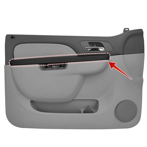 KAIRAY 80994 Driver & Passenger Side Front Armrest, Door Panel Compatible with Chevy Silverado Avalanche Suburban GMC Sierra 2010-2014, Door Release Handle Above Armrest 27 in, Black GM# 84127280 - Image 5