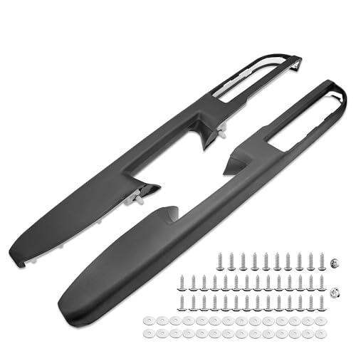 KAIRAY 80994 Driver & Passenger Side Front Armrest, Door Panel Compatible with Chevy Silverado Avalanche Suburban GMC Sierra 2010-2014, Door Release Handle Above Armrest 27 in, Black GM# 84127280 - Image 1
