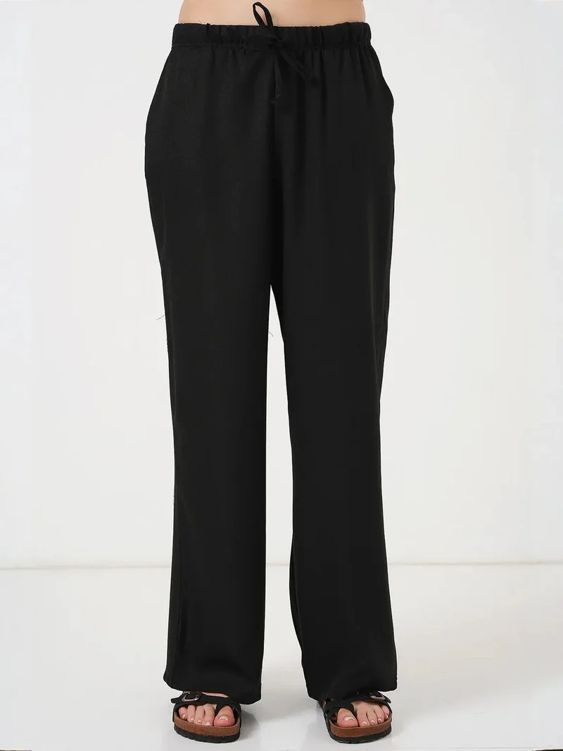 بيغ دارت BDART Wide Leg Relaxed Pants with Drawstring
