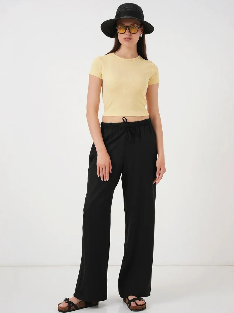 بيغ دارت BDART Wide Leg Relaxed Pants with Drawstring