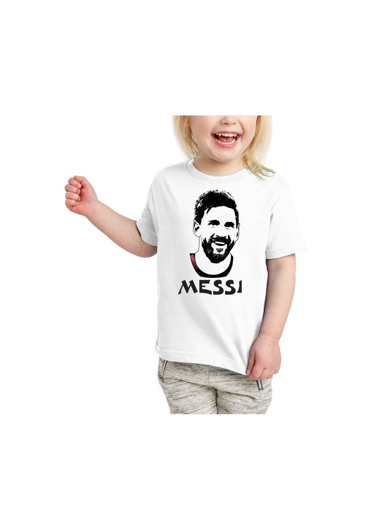 Messi Unisex Kids T-Shirt-Soccer Player Printed Tshirt For Boys And Girls-Soft And Comfortable-Gift For Young Football Fans - Image 1