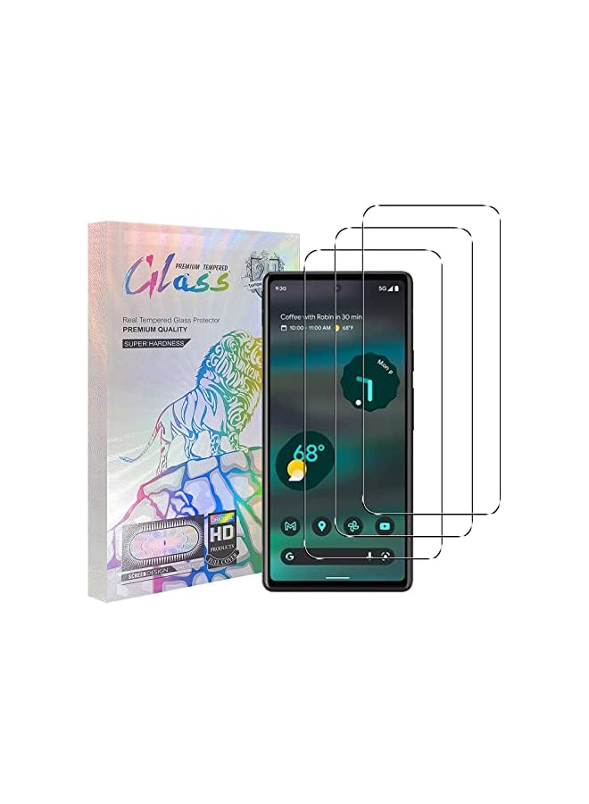 erorex Screen Protector For Google Pixel 6A 5G,Anti-Scratch, Thin Tempered Screen Replacement Pixel 6A 6.1Inch 2022 3 Pack - Image 2