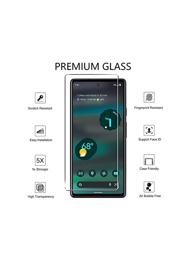erorex Screen Protector For Google Pixel 6A 5G,Anti-Scratch, Thin Tempered Screen Replacement Pixel 6A 6.1Inch 2022 3 Pack - Image 4