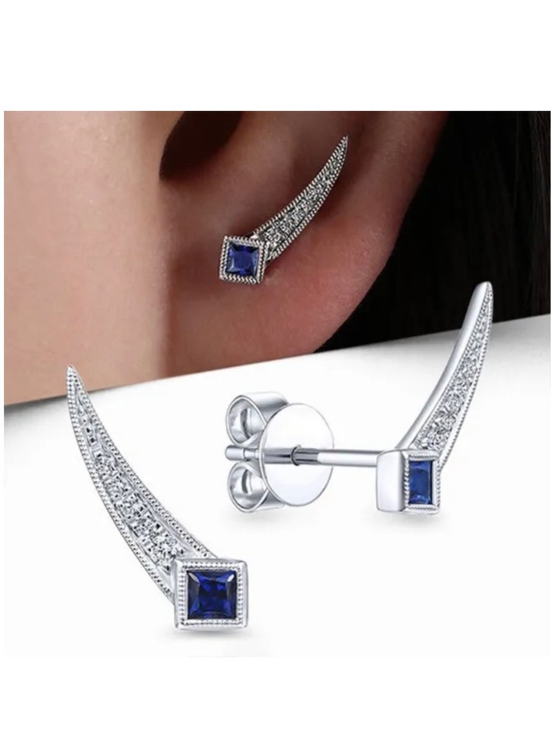 Dangle Charms Elegant & Luxury Small Earrings For Women Inlaid With Zirconia - Image 4