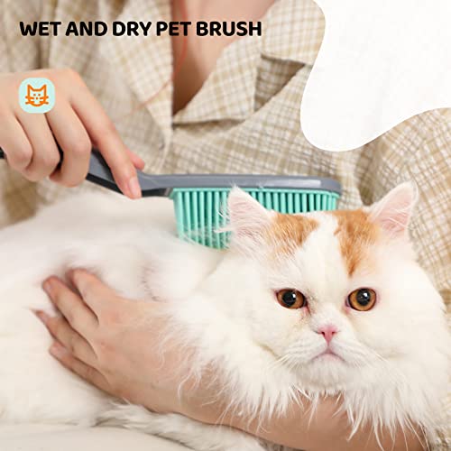 Conliwell Rubber Broom Carpet Rake for Pet Hair, Fur Remover Broom with Squeegee, Portable Detailing Lint Remover Brush (Iron Handle) - Image 2