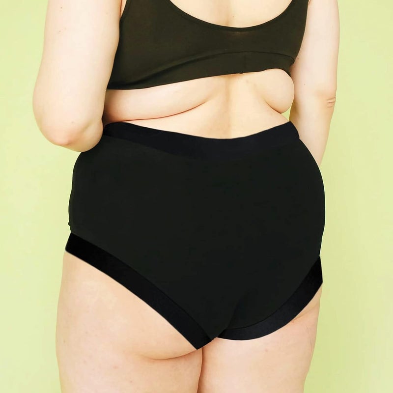 AQX Adult Diaper Cover for Incontinence High Waist Active Waterproof Latex Pants Noiseless Reusable Washable Pull Up Plastic Pants NC High Waist 5XL - Image 2