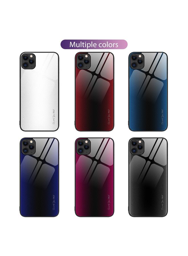 S-TOP Case For iPhone 11 Pro Max Texture Gradient Glass TPU Phone Case - Image 2