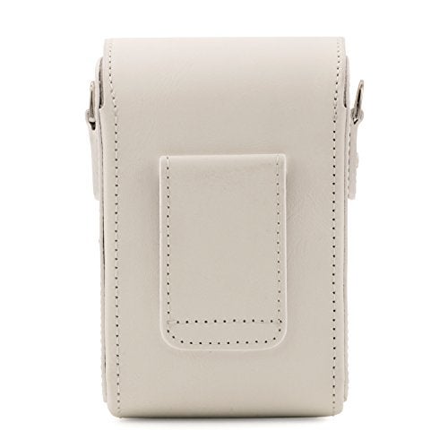 MegaGear Mega Gear MG1416 Canon PowerShot G7 X Mark II G7 X Leather Camera Case with Strap PU Leather White - Image 3