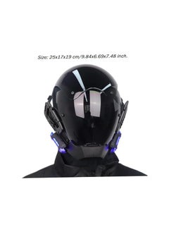 The Bros Cyberpunk Helmet, Adjustable Full Head Cover Mask with LED Red Light, Futuristic Punk Mask for Cosplay, Durable and Lightweight Design, Ideal for Themed Parties and Events  - Image 2
