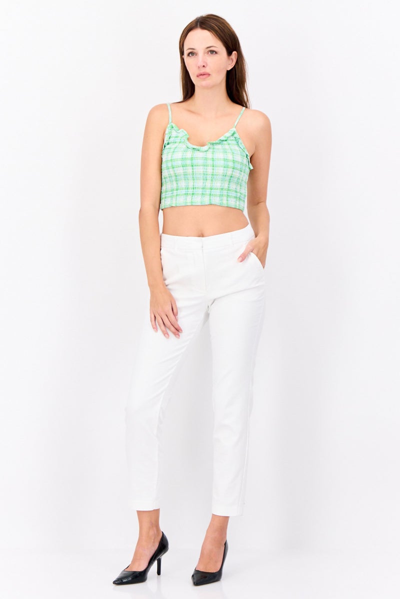 Cotton On Women Scoop Neck Textured Sleeveless Top, Green - Image 3