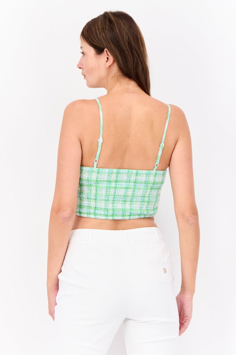 Cotton On Women Scoop Neck Textured Sleeveless Top, Green - Image 2