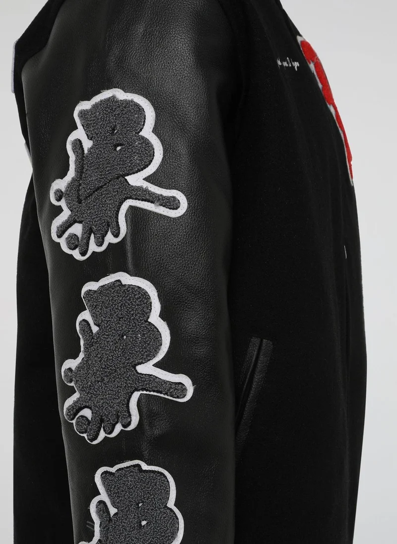 BHYPE SOCIETY  BHype Society - Varsity Jacket Collection Black  | Best Price UAE