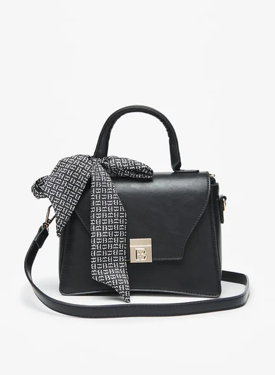 فلورا بيلا من شو إكسبرس Women's Solid Satchel Bag with Detachable Strap and Tie-Ups