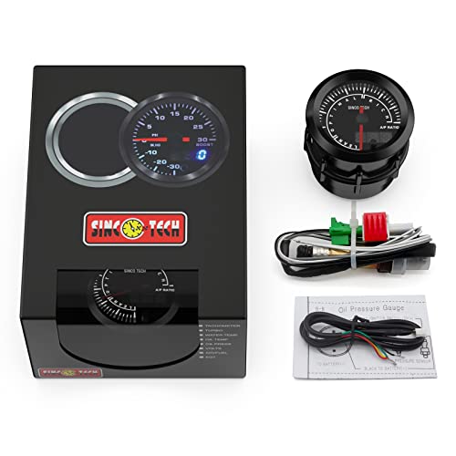 SINCO TECH 52mm Afr Gauge Car Meter Digital Display Pointer 7 Colors Backlight 12V Universal with Narrow Oxygen Kit…… (A/F Meter) - Image 5