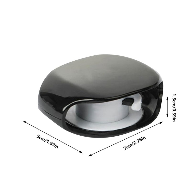 Black ABS Automatic Cable Winder Cord Organizer Case Storage For Earphones Chargers - Image 3