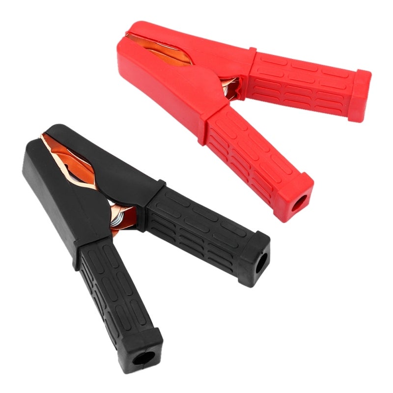 Emergency Wire Clamp Clip Full Leather Insulated Handle Cold and Heat Resistant - Stable Performance Car Jumper Cables Clamp for Automotive Battery Replacement - Image 1
