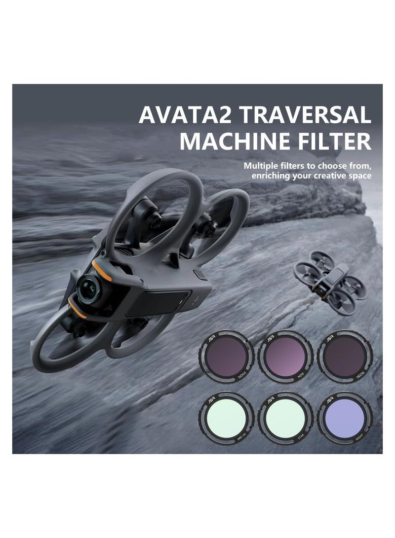 DJI Avata 2 Drone Lens Filter Set - Waterproof, Anti-Whiteout, UV-Blocking (UV+CPL+ND8 16 32 64 + Night + Star) for Reducing Glare in Bright Daylight. - Image 5