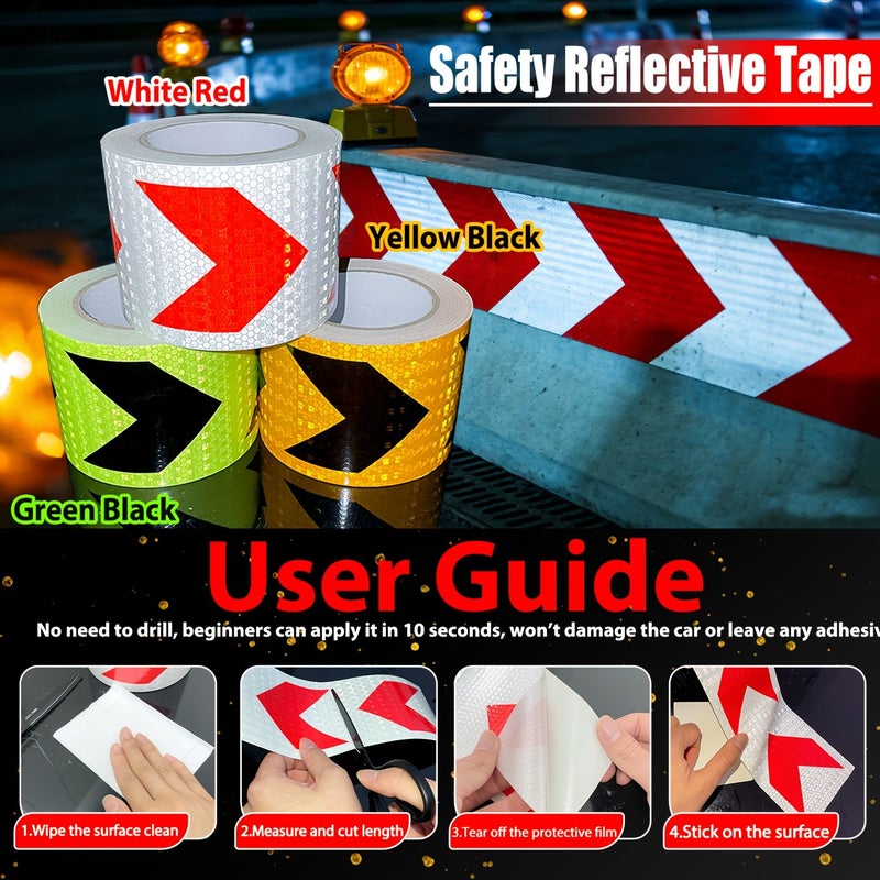 Yellow Black High Reflective Safety Warning Tape for Trucks Bus Car Danger Zone - Image 5