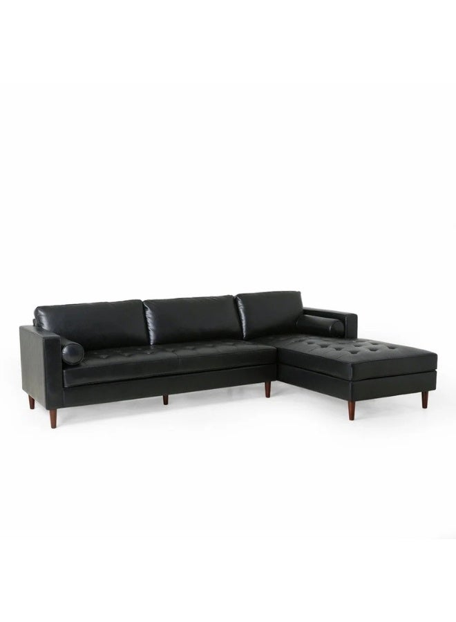 KUSTOMDECO Contemporary Tufted Upholstered Chaise Sectional L-Shape Sofa - Customizable Sectional Sofa for Living Room, Premium Upholstery, L-Shape Design - Image 3