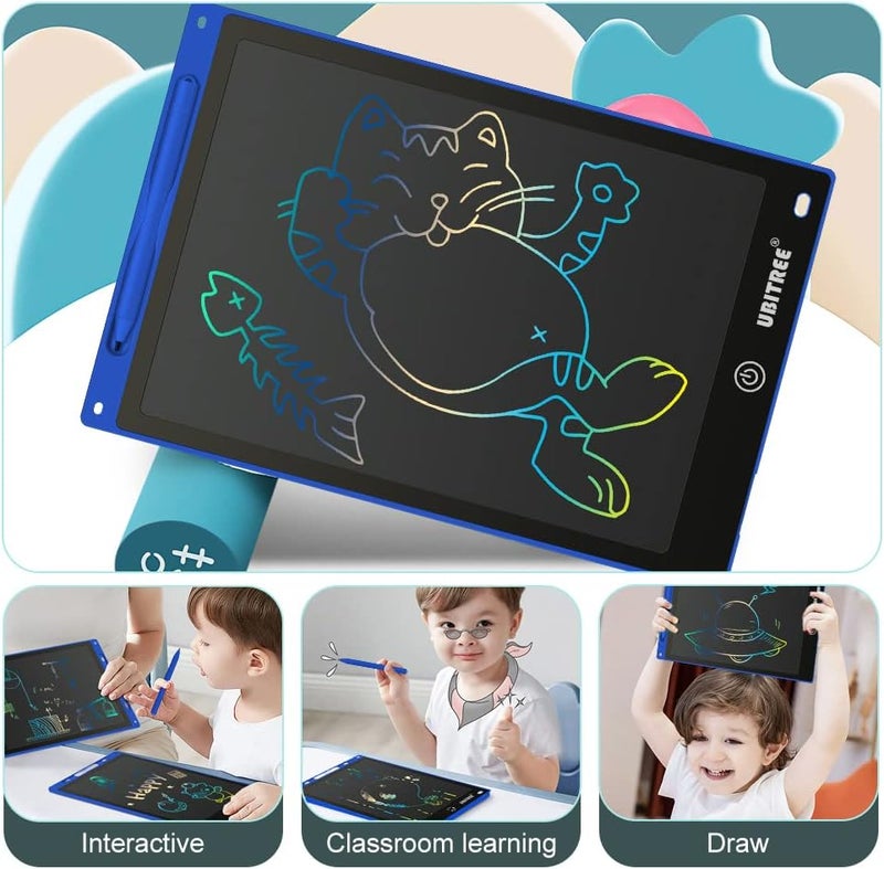 لوح كتابة LCD من Ubitree للأطفال، لوح رسم إلكتروني بحجم 12 بوصة مع شاشة ملونة، لوح رسم قابل للمسح للكتابة اليدوية، لعبة تعليمية هدية للأولاد والبنات - Image 3