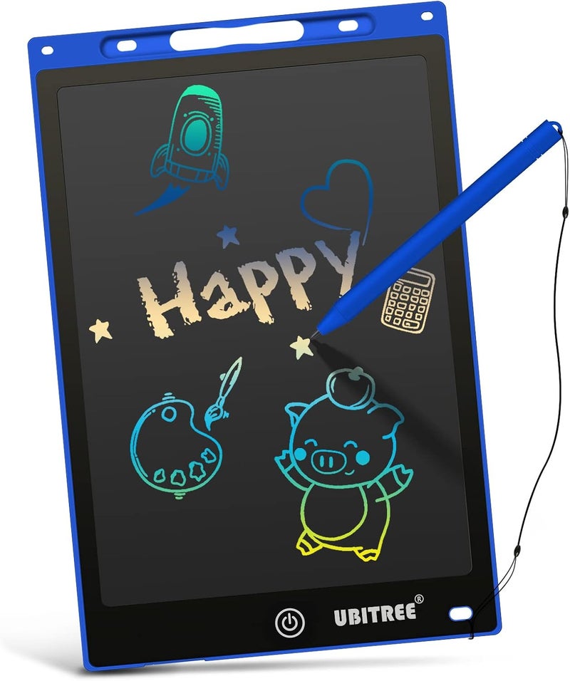 لوح كتابة LCD من Ubitree للأطفال، لوح رسم إلكتروني بحجم 12 بوصة مع شاشة ملونة، لوح رسم قابل للمسح للكتابة اليدوية، لعبة تعليمية هدية للأولاد والبنات - Image 1
