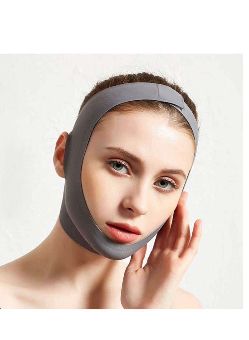 SOLARAE حزام رفع الوجه، مخفض الذقن المزدوج، لاصق رفع الذقن، قناع V للوجه، ضمادة V للوجه لتشكيل الوجه للنساء والفتيات - Image 4