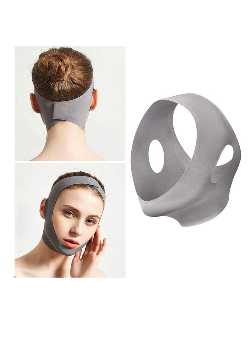 SOLARAE حزام رفع الوجه، مخفض الذقن المزدوج، لاصق رفع الذقن، قناع V للوجه، ضمادة V للوجه لتشكيل الوجه للنساء والفتيات - Image 5