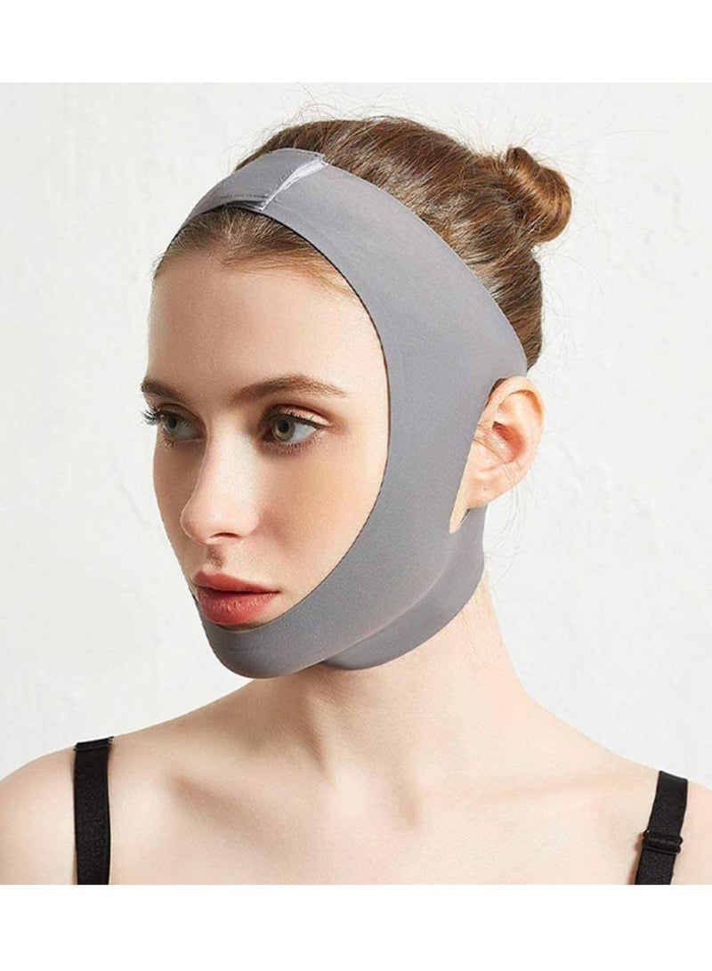 SOLARAE حزام رفع الوجه، مخفض الذقن المزدوج، لاصق رفع الذقن، قناع V للوجه، ضمادة V للوجه لتشكيل الوجه للنساء والفتيات - Image 3
