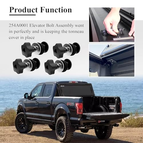 WFCYX 4 Set 254A0001 Tonneau Cover Clamp Service Kit - Elevator Bolt Assembly, Fit for Hard Folding Truck Bed Tonneau Cover, Universal Fit - Image 4